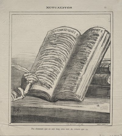 Actualities (No. 77): 長くて多くの訂正があっても驚かないでください 作： Honoré Daumier