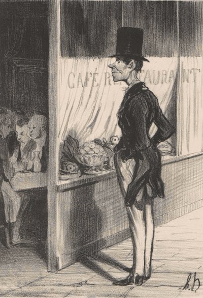 小銭が3枚ある 作： Honoré Daumier