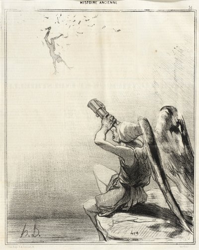 イカロスの墜落 作： Honoré Daumier