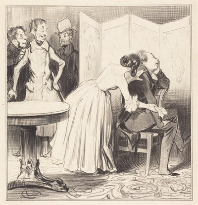 シュヴァリエ・デ・アドレは恋人です... 作： Honoré Daumier