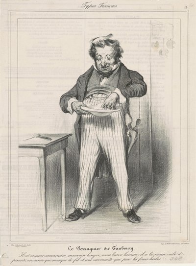 フォーブルのかつら職人 作： Honoré Daumier