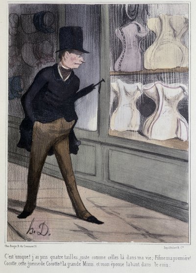 ドーミエの「Les corsets 作： Honoré Daumier