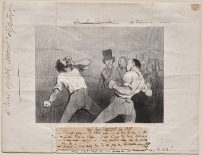 1843年の理解のレッスン 作： Honoré Daumier