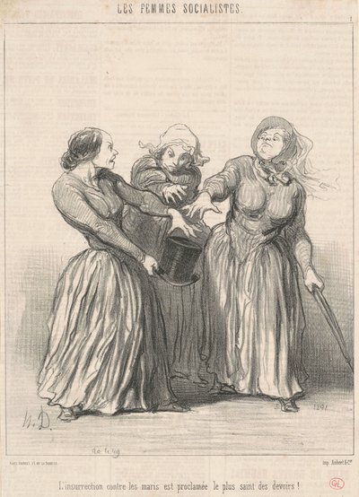 夫に対する蜂起... 作： Honoré Daumier