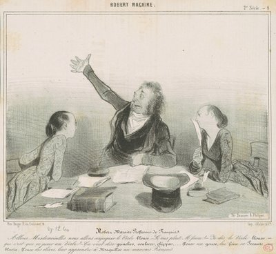 ロバート・マケール フランス語教師 作： Honoré Daumier