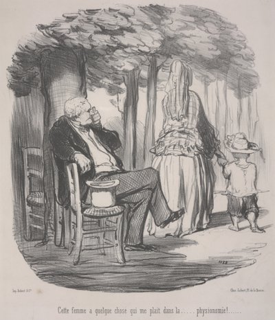 この女性は私が好きなものを持っています。 。 。彼女の一般的な外観で！ 作： Honoré Daumier