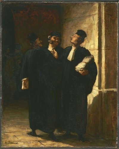 三人の弁護士 作： Honoré Daumier