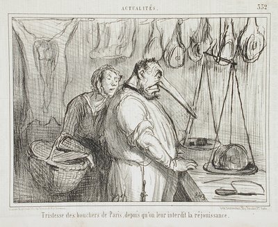パリの肉屋たちの悲しみ... 作： Honoré Daumier