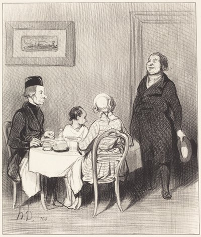 友達はクロコダイル... 作： Honoré Daumier