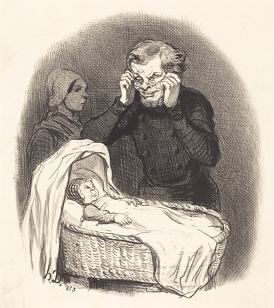 幸せな父 作： Honoré Daumier