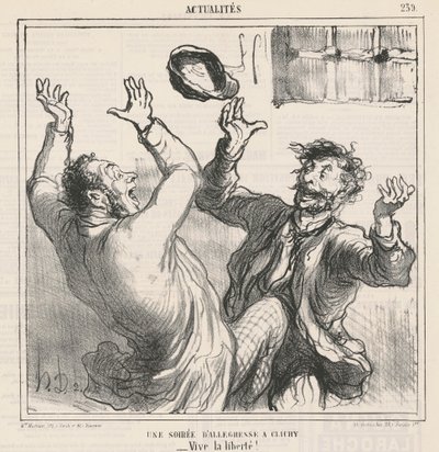 クリシーでの喜びの夜 作： Honoré Daumier