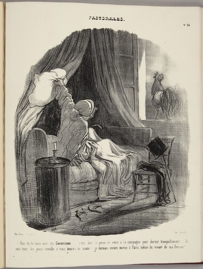 そのコケコッコーをやめて黙らないか... 作： Honoré Daumier