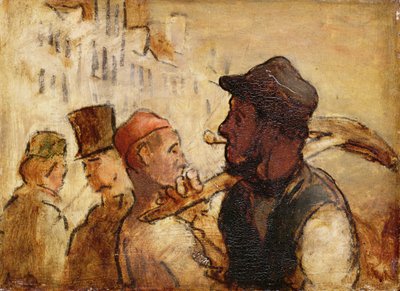 路上の労働者 作： Honoré Daumier
