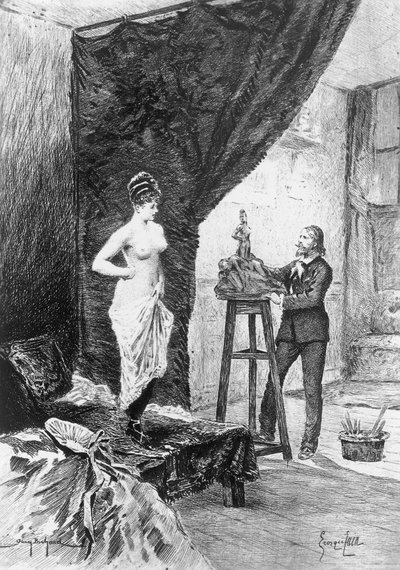 ジョルジュ・ケイン (1856-1919) によるカズン・ベットの挿絵、オノレ・ド・バルザック (1799-1850) の小説、1900 年にパリで出版されたヒューマン・コメディと題された多巻コレクションから 作： Honore de Balzac