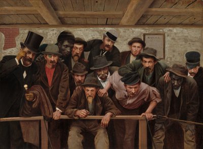 1879年、コックピットでの問題に近づいています。 作： Horace Bonham