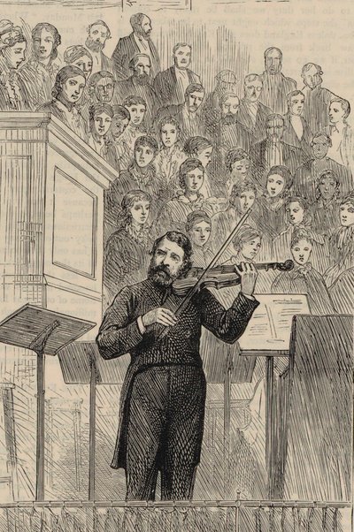 バイオリニストで作曲家のジョセフヨアヒム1831-1907年、1877年の肖像。 作： Horace Harral