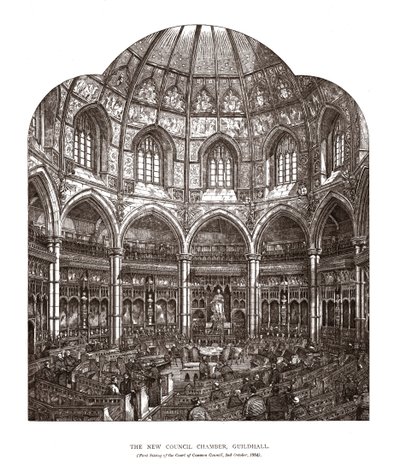 ニューカウンシルチャンバーギルドホール、1884年、1886年 作： Horace Jones