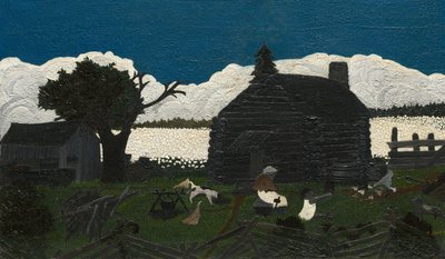 キャビン・イン・ザ・コットン 作： Horace Pippin