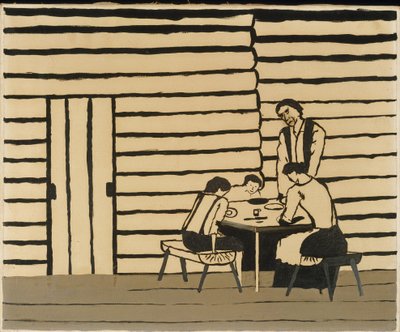 家族の夕食 作： Horace Pippin