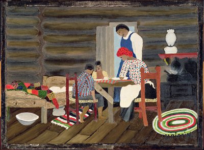 感謝を捧げる、1942年頃（パネルに油彩） 作： Horace Pippin