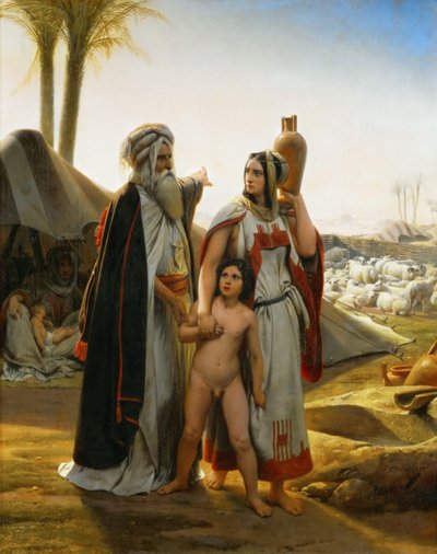 アブラハムによって追い出されたハガル ハガルの否認、1837年。 作： Emile Jean Horace Vernet