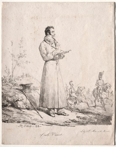 カールと呼ばれるアントワーヌ・シャルル・ホレス・ヴェルネ 作： Emile Jean Horace Vernet