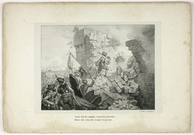 血塗られた鉄で武装し、盾で覆われ...。 作： Horace Vernet