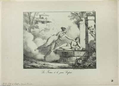 運命と幼い子供 作： Emile Jean Horace Vernet