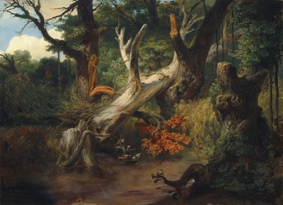 ポンティーヌ湿地での狩猟 作： Emile Jean Horace Vernet