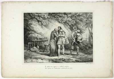 彼はこの高潔な老人のもとを、後悔とともに去っていく...。 作： Horace Vernet