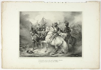 私はジョワイユーズを温存するよう命じたが、無駄だった...。 作： Horace Vernet