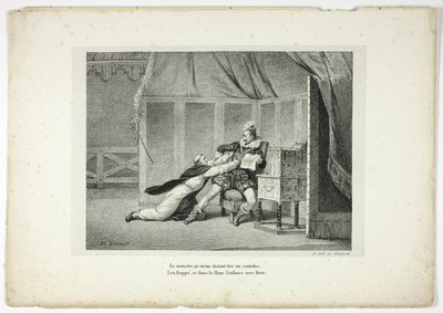 同時に、怪物はカトラスを取り出す......。 作： Horace Vernet