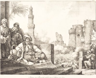 カイロ城でのマムルーク反乱軍の虐殺 作： Emile Jean Horace Vernet