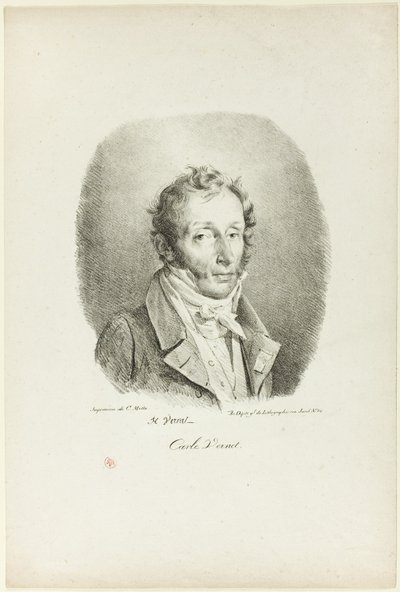 カール・ヴェルネの肖像 作： Emile Jean Horace Vernet