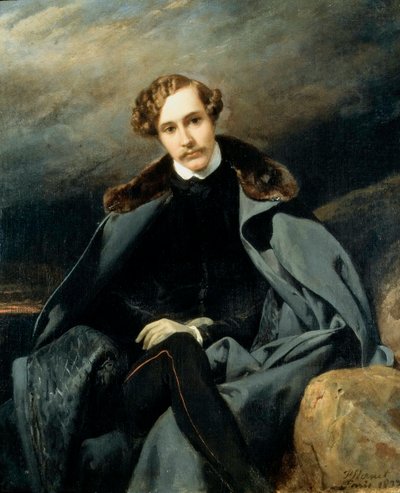 王子アレクサンドル・イワノビッチ・バリャチンスキーの肖像 1815-1879, 1837. 作： Emile Jean Horace Vernet