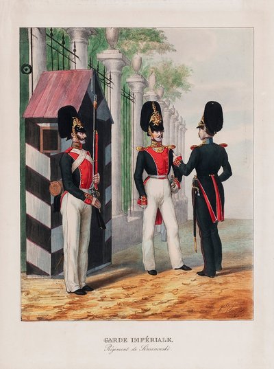 セメノフスキーライフガード連隊、19世紀の第1四半期。 作： Emile Jean Horace Vernet