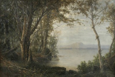 カタディン山、湖と山のある風景 作： Horace Wolcott Robbins
