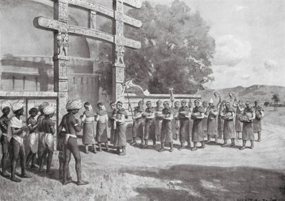 供物を持つサンチの外国人たち、紀元前145年（リトグラフ） 作： Horace van Ruith