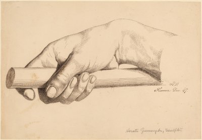 ショートロッドを持つ右手 作： Horatio Greenough