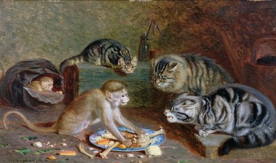 モノポリー (パネルに油彩) 作： Horatio Henry Couldery