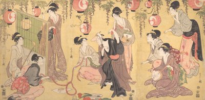 遊郭のゆらのすけのパロディ、約。 1797年。 作： Hosoda Eishi