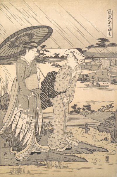 おの の 小町 Ｐらｙ員ｇ フォｒ ライン、 か。 １７９１。 作： Hosoda Eishi