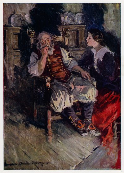 Kuvitus Evangelinelle, Tarina Arcadiesta, kirjoittanut Henry Wadsworth Longfellow (värilitho) 作： Howard Chandler (after) Christy