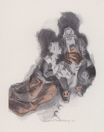 Ilustração para Evangeline, A Tale of Arcadie, de Henry Wadsworth Longfellow (litho) 作： Howard Chandler (after) Christy
