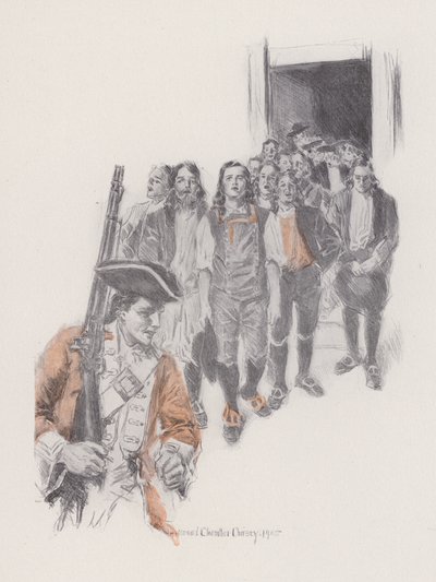 Henry Wadsworth LongfellowによるEvangeline、A Tale of Arcadieのイラスト（litho） 作： Howard Chandler (after) Christy