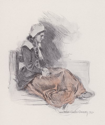 Ilustração para Evangeline, A Tale of Arcadie, de Henry Wadsworth Longfellow (litho) 作： Howard Chandler (after) Christy