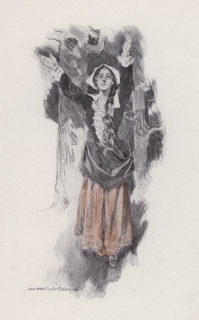 Ilustração para Evangeline, A Tale of Arcadie, de Henry Wadsworth Longfellow (litho) 作： Howard Chandler (after) Christy