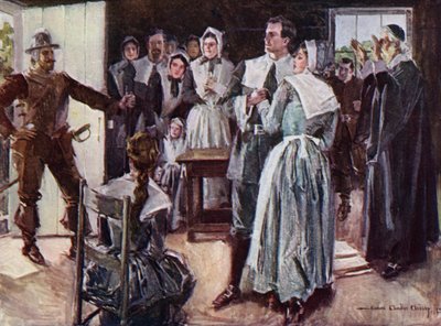 Henry Wadsworth LongfellowによるThe Courtship of Miles Standishのイラスト（カラーリソ） 作： Howard Chandler (after) Christy