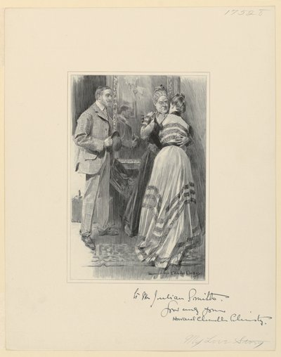 私は戸惑いの中で無言のそばに立った 作： Howard Chandler Christy