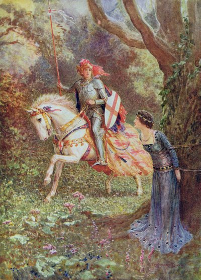 彼は「セント」からの卓越した美しさの女性を見ました。 George and the Dragon